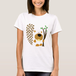 Lustiger Biber-abstrakte Kunst T-Shirt
