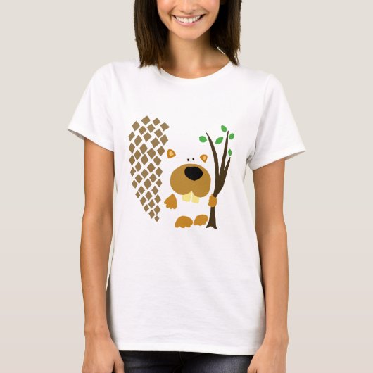 Lustiger Biber-abstrakte Kunst T-Shirt (Vorderseite)