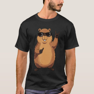 Lustiger Biber Cartoon Charakter T-Shirt