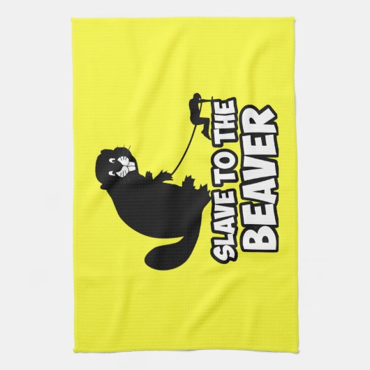 Lustiger Biber Geschirrtuch (Vertikal)