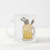 Lustiger Biber in der Bier-Tasse Mattglastasse (Links)