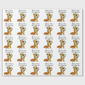 Lustiger Biber mit Baum-Cartoon Geschenkpapier (Flach)