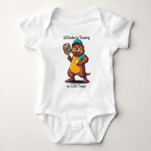 Lustiger Biber Pickleball Baby Strampler (Vorderseite)