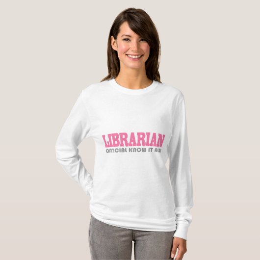 Lustiger Bibliothekar kennen es aller T - Shirt (Vorne ganz)