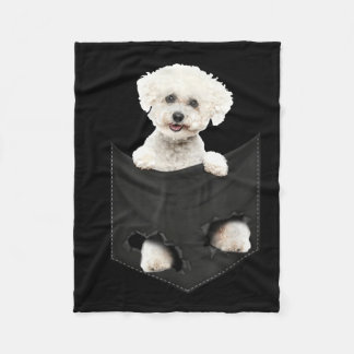 Lustiger Bichon Frisé im Poc für Bichon Frise Hund Fleecedecke