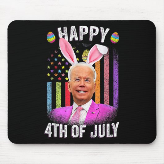 Lustiger Biden Froher 4. Juli Verwirrter Ostern Bi Mousepad (Vorne)