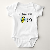 Lustiger Bienenbodysuit für Baby. Mein Vati mag