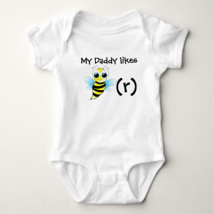 Lustiger Bienenbodysuit für Baby. Mein Vati mag Baby Strampler