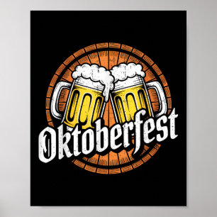 Lustiger Bierkrug Bayerisch Deutsche Party Männer  Poster