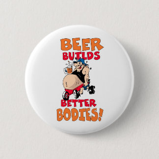 lustiger Biertrinker-Cartoon Button