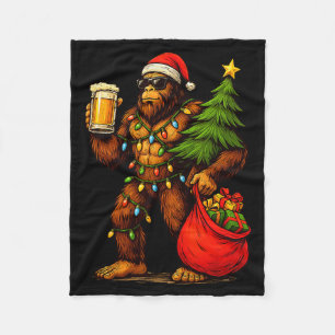 Lustiger Big Foot Weihnachtsmann Hut Trink Christm Fleecedecke