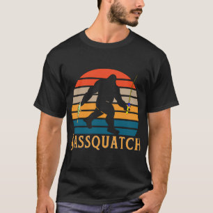Lustiger Bigfoot-Angler Bass-Geschenk T-Shirt