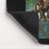 Lustiger Bigfoot-Angler Männer Alien Sasquatch-Ang Mousepad (Ecke)