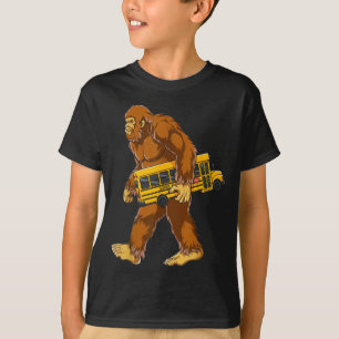 Lustiger Bigfoot-Busfahrer Sasquatch-Schulbus Lieb T-Shirt