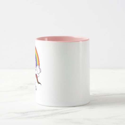 Lustiger Bigfoot, der magischen Einhorn-Regenbogen Tasse (Zentrum)