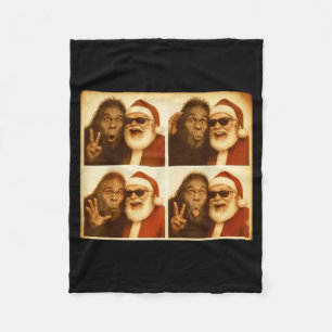 Lustiger Bigfoot-Fotobooth mit Weihnachten Santa X Fleecedecke