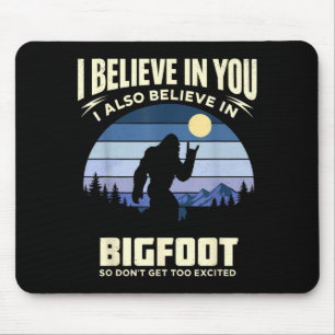 Lustiger Bigfoot Glaubt Sonnenuntergang Vintage Sa Mousepad
