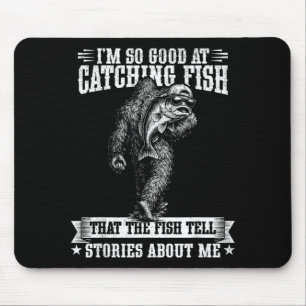 Lustiger Bigfoot, gut beim Fischen von Fischen ang Mousepad