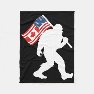 Lustiger Bigfoot Kanada Der 51. Staat Trump Kanada Fleecedecke