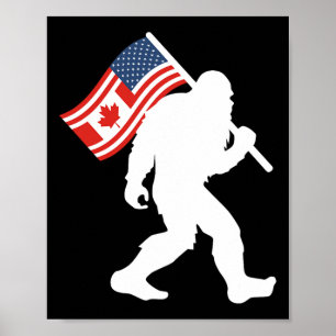 Lustiger Bigfoot Kanada Der 51. Staat Trump Kanada Poster