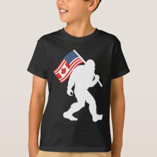 Lustiger Bigfoot Kanada Der 51. Staat Trump Kanada T-Shirt