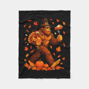 Lustiger Bigfoot-Kürbiskuchen-Thanksgiving-Sasquat Fleecedecke