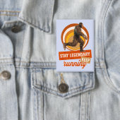 Lustiger Bigfoot Laufmotivation Button (Insitu)