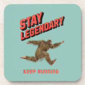 Lustiger Bigfoot Laufmotivation Getränkeuntersetzer (Vorderseite)