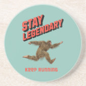 Lustiger Bigfoot Laufmotivation Getränkeuntersetzer (Vorne)