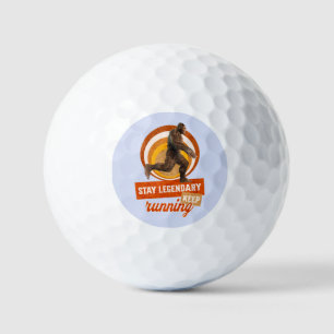 Lustiger Bigfoot Laufmotivation Golfball