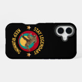 Lustiger Bigfoot Laufmotivation iPhone 16 Hülle (Rückseite (Horizontal))