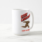 Lustiger Bigfoot Laufmotivation Kaffeetasse (VorderseiteRechts)