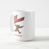 Lustiger Bigfoot Laufmotivation Kaffeetasse (Vorderseite Links)