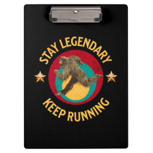 Lustiger Bigfoot Laufmotivation Klemmbrett