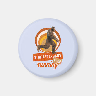 Lustiger Bigfoot Laufmotivation Magnet