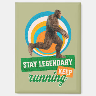 Lustiger Bigfoot Laufmotivation Magnet