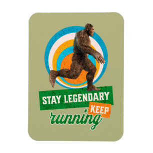 Lustiger Bigfoot Laufmotivation Magnet