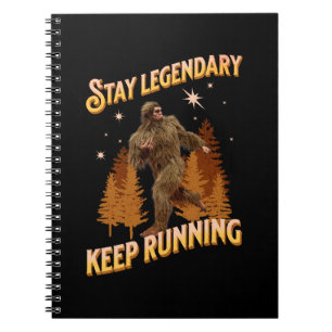 Lustiger Bigfoot Laufmotivation Notizblock