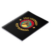 Lustiger Bigfoot Laufmotivation Notizblock (Linke Seite)