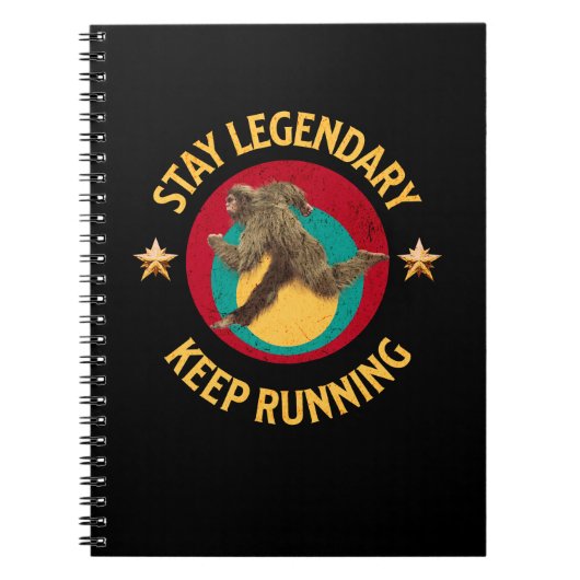 Lustiger Bigfoot Laufmotivation Notizblock (Vorderseite)