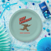 Lustiger Bigfoot Laufmotivation Pappteller (Party)