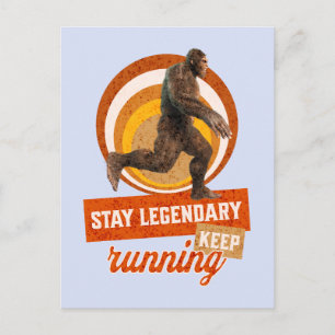 Lustiger Bigfoot Laufmotivation Postkarte