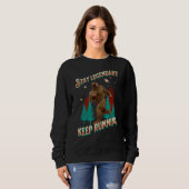 Lustiger Bigfoot Laufmotivation Sweatshirt (Vorne ganz)