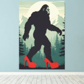 Lustiger Bigfoot Leinwanddruck (Insitu (Holzboden))