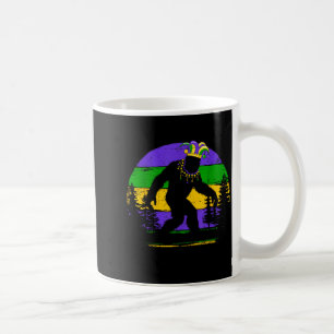 Lustiger Bigfoot Mardi Gras Sasquatch Grafik Kunst Kaffeetasse