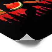 Lustiger Bigfoot mit Wassermelone Slice Melone Som Poster (Ecke)