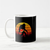 Lustiger Bigfoot mit Wassermelonen-Scheibe Melone Kaffeetasse (Links)