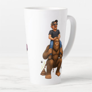 Lustiger Bigfoot & Nilpferd Wilder Ritt Poop Humor Milchtasse