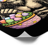 Lustiger Bigfoot-Oster-Ei-Felsen Sasquatch Osterta Poster (Ecke)