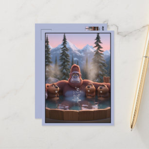 Lustiger Bigfoot Postkarte